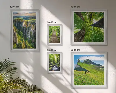 Bildergalerie-Set für die Wand mit grünen Landschaften und Naturwegen