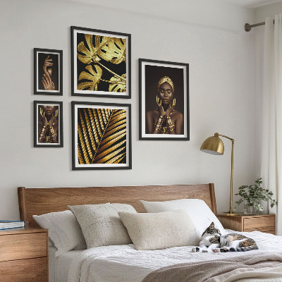 Bilderset fürs sofa Glamouröse Porträts von Frauen in der Natur