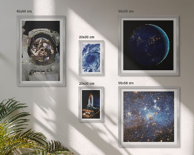 Bildergalerie-set für die wand Weltraumentdeckungen von Astronauten