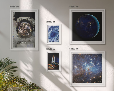 Bildergalerie-set für die wand Weltraumentdeckungen von Astronauten