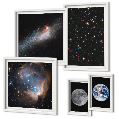 Modernes wandbilder-set Kosmische Landschaften der Galaxie