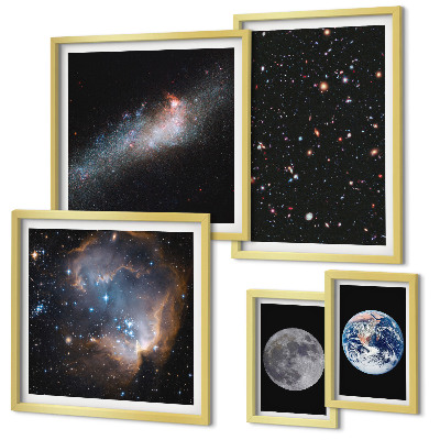 Modernes wandbilder-set Kosmische Landschaften der Galaxie