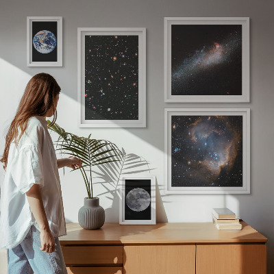 Modernes wandbilder-set Kosmische Landschaften der Galaxie