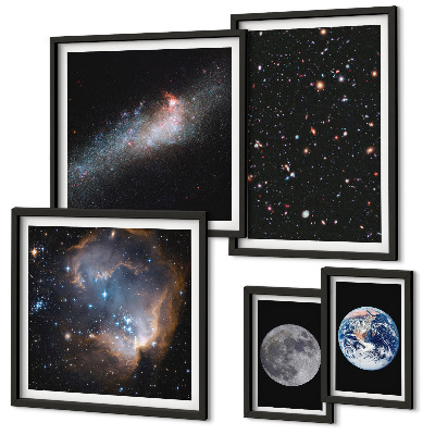 Modernes wandbilder-set Kosmische Landschaften der Galaxie