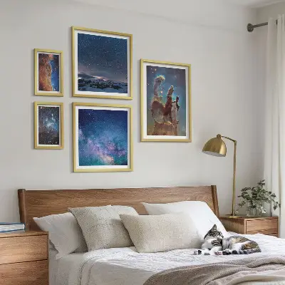 Bilderset fürs Sofa mit dem Motiv kosmische Landschaften von Galaxien