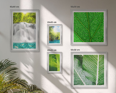 Modernes wandbilder-set Tropische Palmenwasserfälle