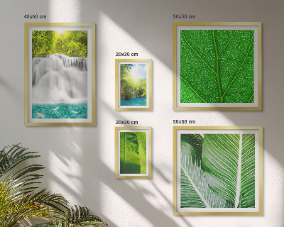 Modernes wandbilder-set Tropische Palmenwasserfälle
