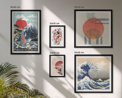 Bilderset fürs sofa Japanische Kunstmotive Wellen