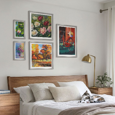Bilderset fürs sofa Blumen in der Frühlingslandschaft