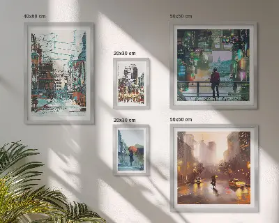 Bildergalerie-Set für die Wand mit modernen Stadtlandschaften