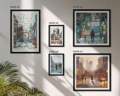 Bildergalerie-Set für die Wand mit modernen Stadtlandschaften