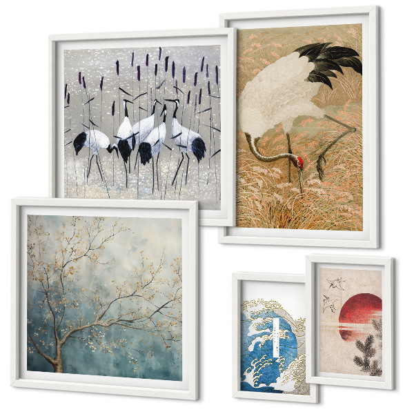 Bildergalerie-set für die wand Stilvolle Naturgemälde von Vögeln