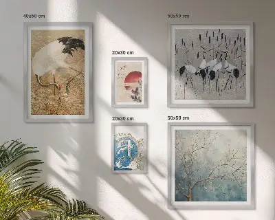 Wandbilder-Set stilvolle Naturgemälde mit Vogelmotiven