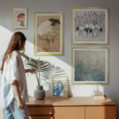 Wandbilder-Set stilvolle Naturgemälde mit Vogelmotiven
