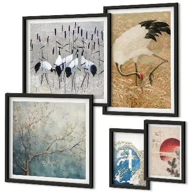 Wandbilder-Set stilvolle Naturgemälde mit Vogelmotiven