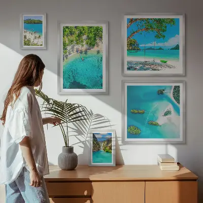 Bildergalerie-Set für die Wand tropische Strände mit paradiesischem Wasser