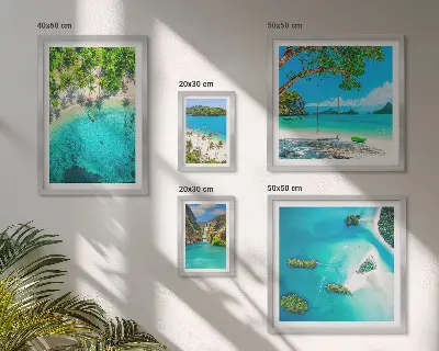 Bildergalerie-Set für die Wand tropische Strände mit paradiesischem Wasser