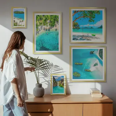 Bildergalerie-Set für die Wand tropische Strände mit paradiesischem Wasser