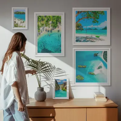 Bildergalerie-Set für die Wand tropische Strände mit paradiesischem Wasser