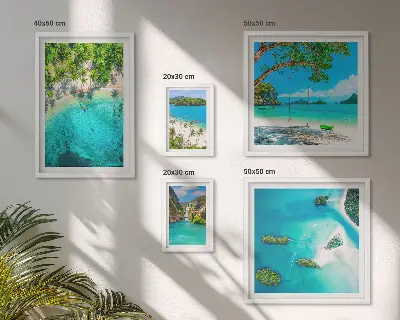 Bildergalerie-Set für die Wand tropische Strände mit paradiesischem Wasser