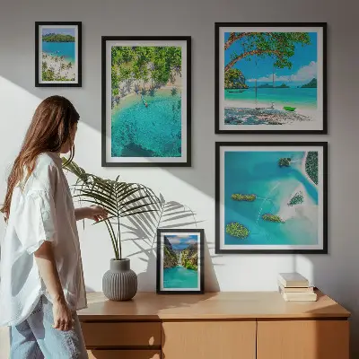 Bildergalerie-Set für die Wand tropische Strände mit paradiesischem Wasser
