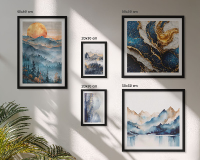 Modernes wandbilder-set Berglandschaften im Westen