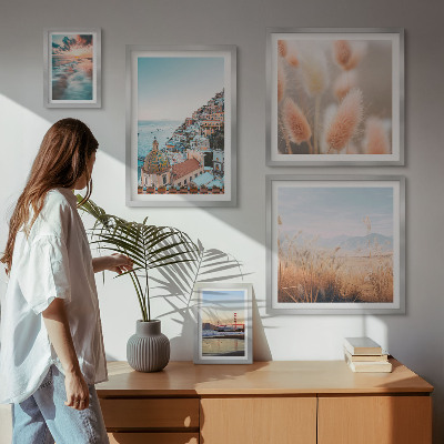 Modernes wandbilder-set Küstenlandschaften Natur