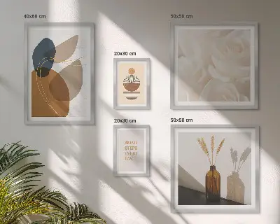 Boho-Pflanzendekorationen bilderset fürs sofa