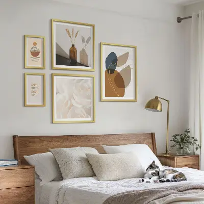 Boho-Pflanzendekorationen bilderset fürs sofa