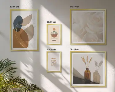 Boho-Pflanzendekorationen bilderset fürs sofa