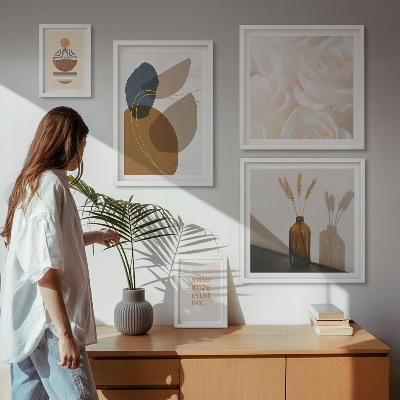 Bilderset fürs sofa Boho-Pflanzendekorationen