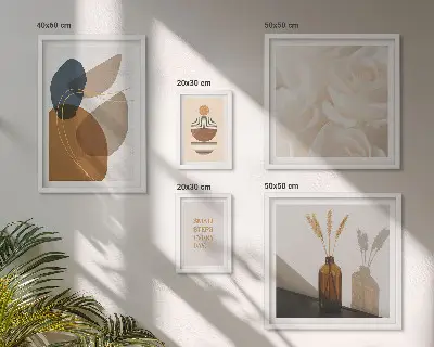Boho-Pflanzendekorationen bilderset fürs sofa
