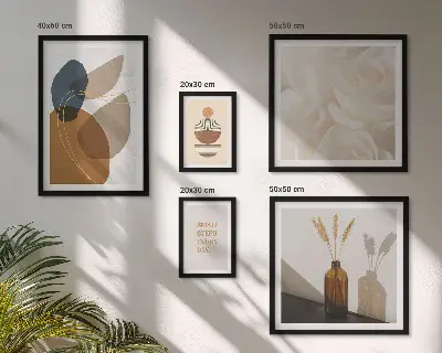 Boho-Pflanzendekorationen bilderset fürs sofa