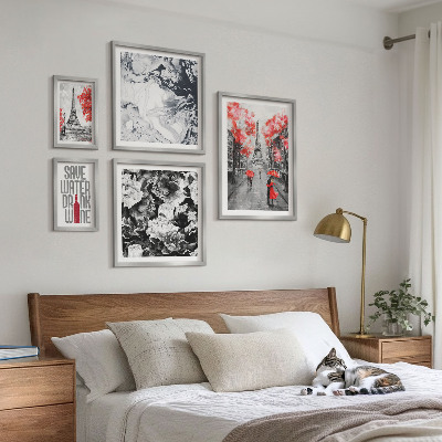 Bildergalerie-set für die wand Pariser Blumen und Muster