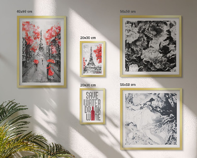 Bildergalerie-set für die wand Pariser Blumen und Muster