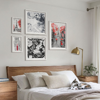 Bildergalerie-set für die wand Pariser Blumen und Muster