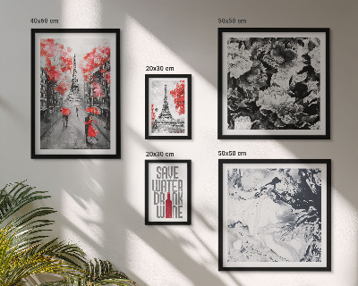 Bildergalerie-set für die wand Pariser Blumen und Muster