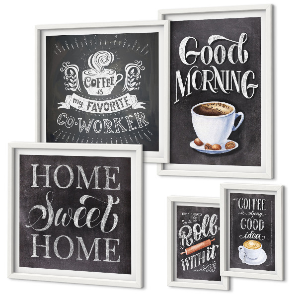 Modernes wandbilder-set Rustikale Kaffeeinspirationen