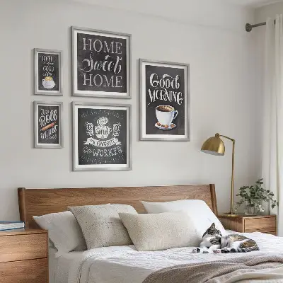 Modernes Wandbilderset mit rustikalen Kaffee-Inspirationen