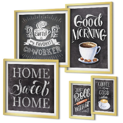 Modernes wandbilder-set Rustikale Kaffeeinspirationen