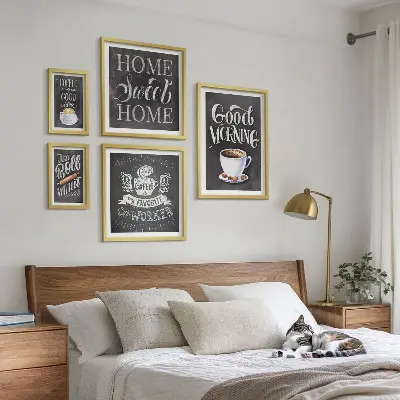 Modernes Wandbilderset mit rustikalen Kaffee-Inspirationen