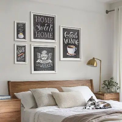 Modernes Wandbilderset mit rustikalen Kaffee-Inspirationen