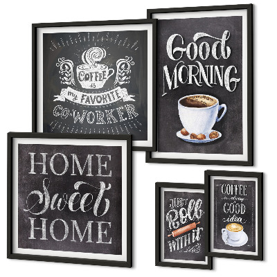 Modernes wandbilder-set Rustikale Kaffeeinspirationen