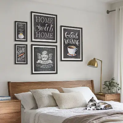 Modernes Wandbilderset mit rustikalen Kaffee-Inspirationen