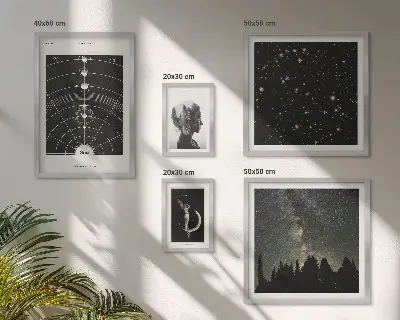 Bildergalerie-Set für die Wand mit kosmischen Galaxie-Inspirationen