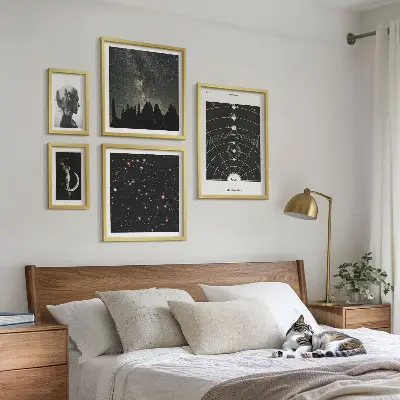 Bildergalerie-Set für die Wand mit kosmischen Galaxie-Inspirationen