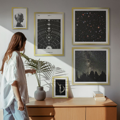 Bildergalerie-set für die wand Kosmische Inspirationen der Galaxie