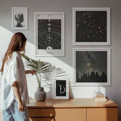 Bildergalerie-set für die wand Kosmische Inspirationen der Galaxie