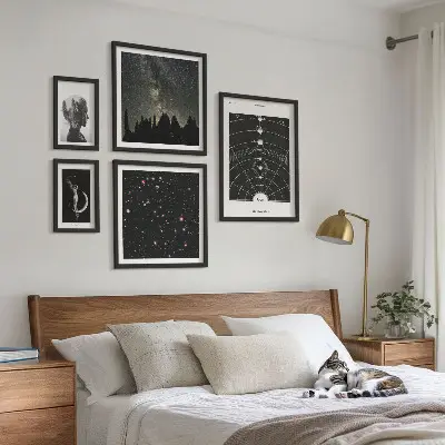 Bildergalerie-Set für die Wand mit kosmischen Galaxie-Inspirationen