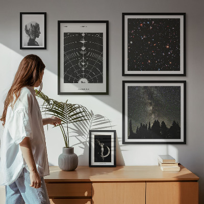 Bildergalerie-set für die wand Kosmische Inspirationen der Galaxie